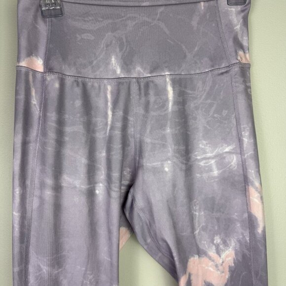 Danskin Women's Purple High Waist Ocean Marble Yoga Leggings Size Medium - Picture 4 of 9